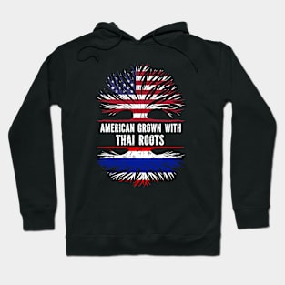 American Grown with Thai Roots USA Flag Hoodie